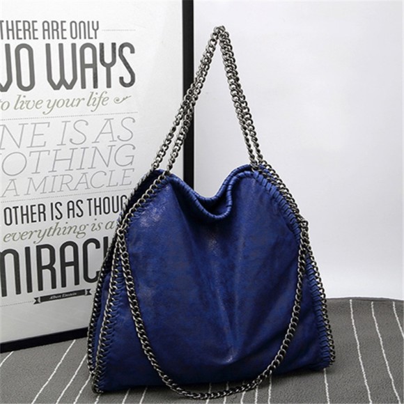 Fashion New Women’s Chain Shoulder Bag Large Capacity Crossbody Tote Bag Female Foldable Solid Color Handbags Shopping Bags