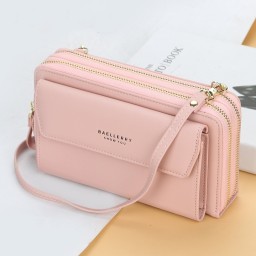 New Women Handbags Pu Leather Shoulder Bags Female Double Layer Large Capacity Crossbody Bags Lady Card Holders Portable Handbag